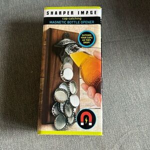 Sharper Image Magnetic Bottle Opener with Cap Catcher
